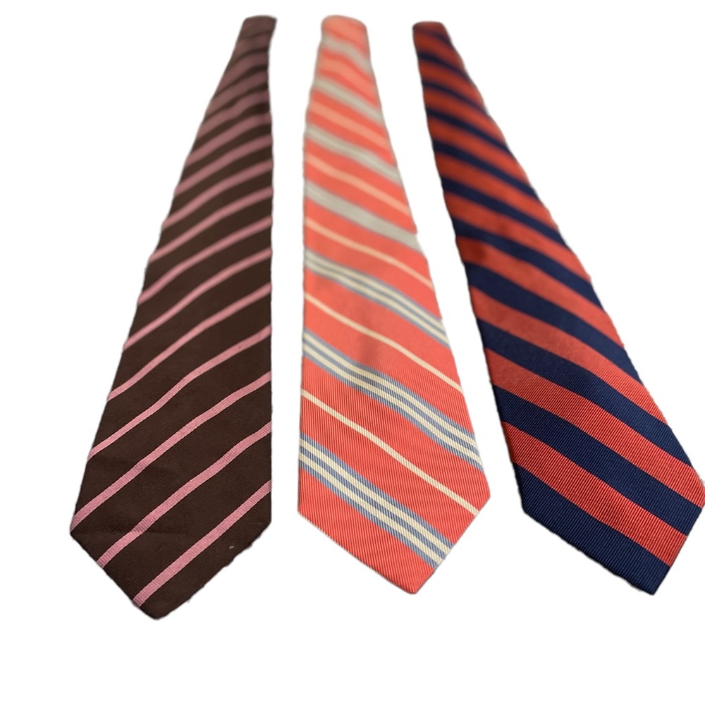 Land’s End men’s neckties 100% silk 3 pc bundle